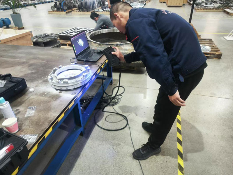 Skanowanie laserowe 3D dla części przestrzeni pompowej
